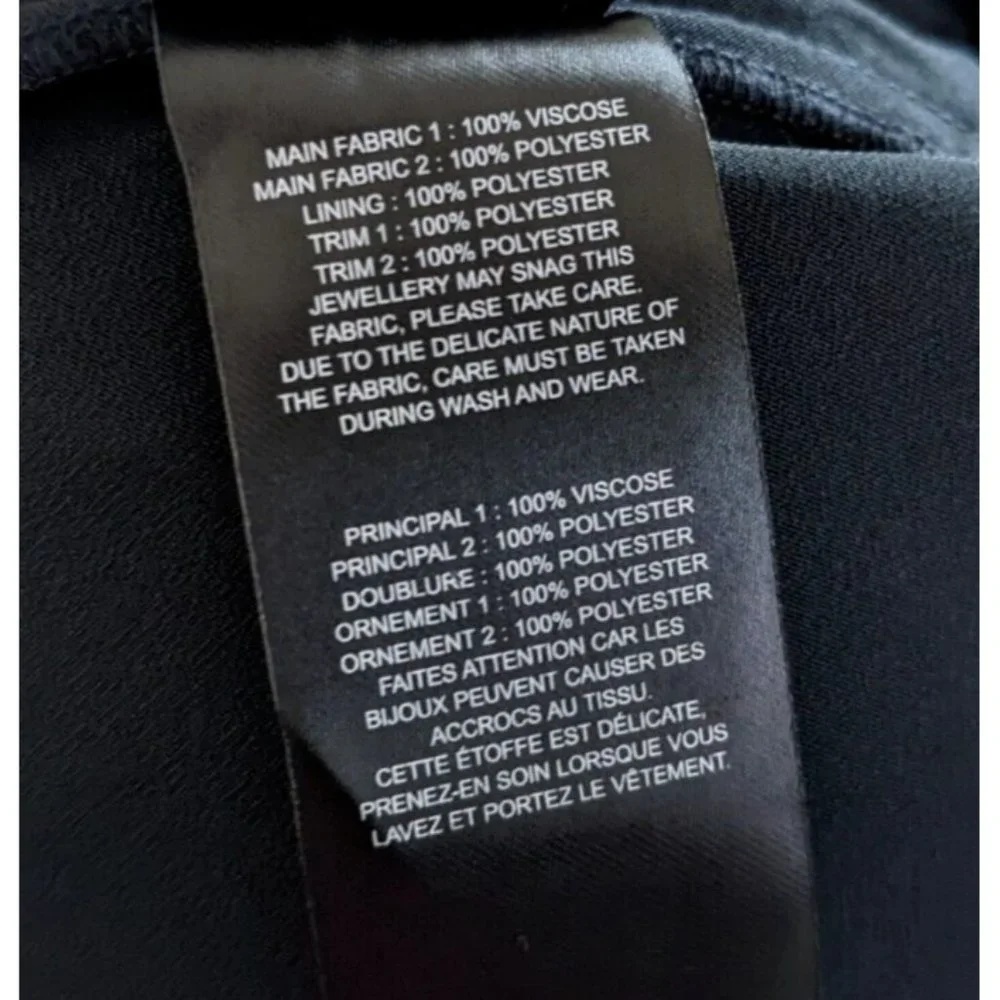 Self Portrait Twist Front Ditsy Mini Dress Floral Black Long Sleeve Size 8 BNWT - Picture 10 of 10